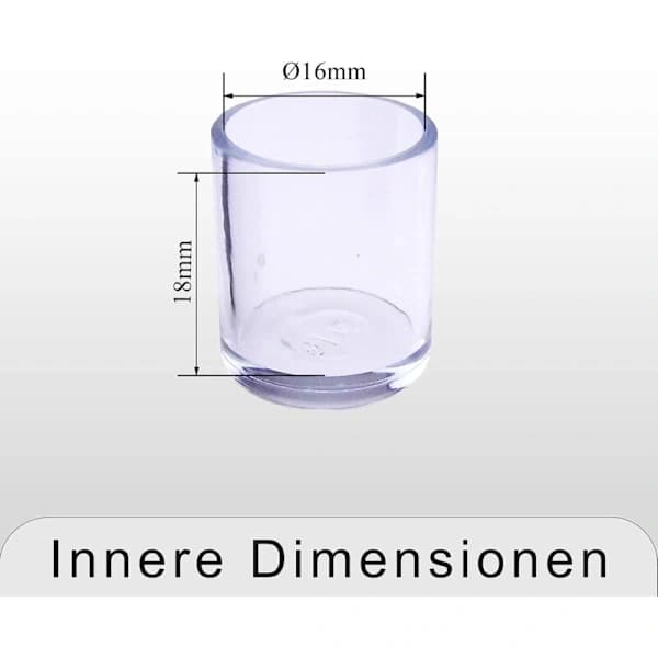 NA/Sæt med 16 beskyttende møbelfødder til stole - silikone - runde - diameter: 16 mm, A