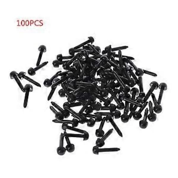 100 stk. 3 mm/4 mm/5 mm/6 mm DIY til dukke, marionet, plast, sorte sikkerhedsøjne til Han 4MM 4MM