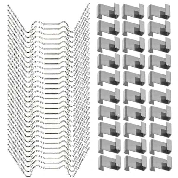 100 stk. Drivhusclips til Glas, rustfri Drivhusvinduesclips Glaspanelfastgørelsesclips