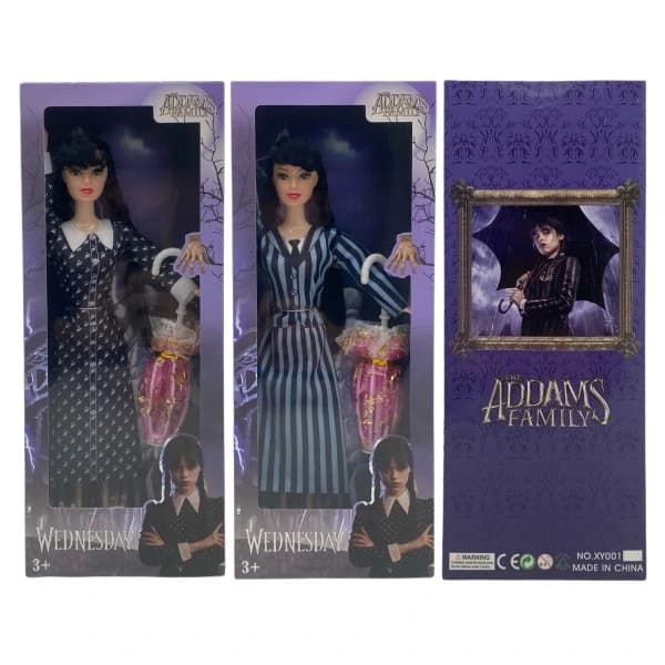 Barnleke Wednesday Addams Dokkegave til jenter 3+