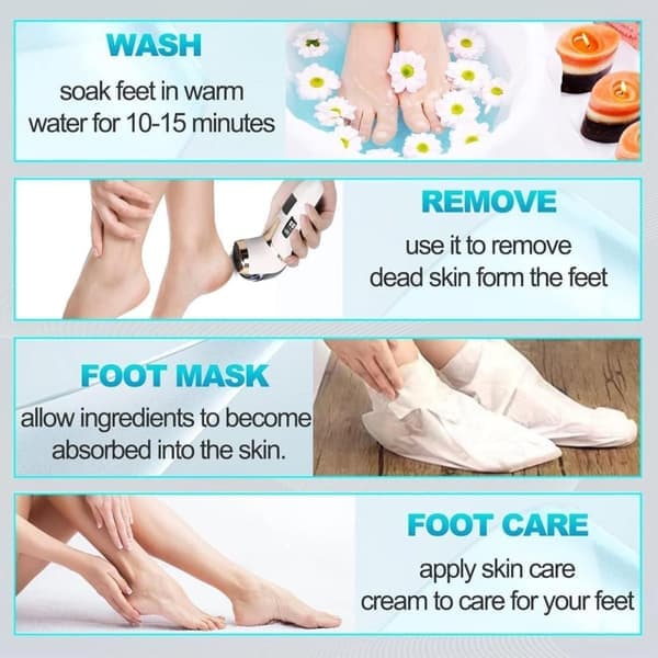 Electric Foot File 10-Piece Set - USB Rechargeable & Waterproof