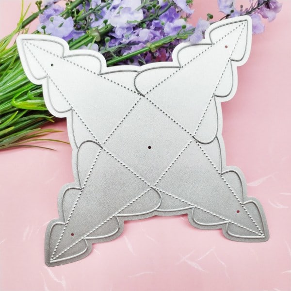 [NT] Julgodislåda Metallskärande Dies Presentförpackning DIY Skärschablon DIY Papper Präglingsschablon Mall Silver 12*12cm