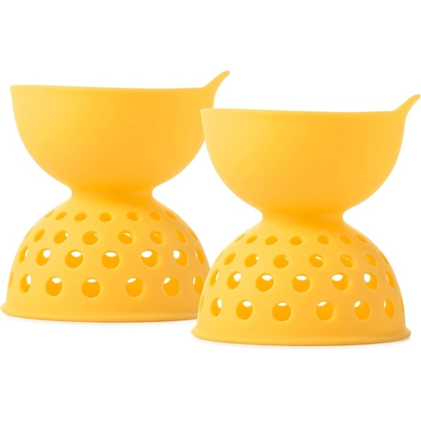 Äggkokare, pocheringsset för ägg, 2 delar, gul/NT/