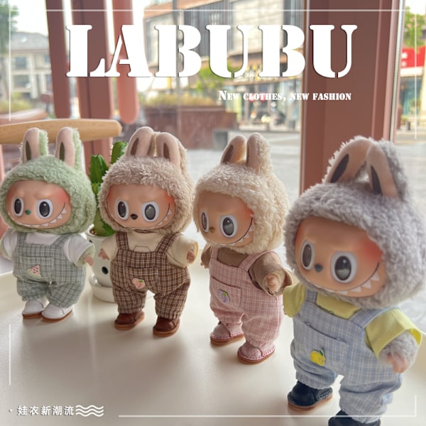 /NC/Tukkumyynti Pop-Mart Labubu Vaatteet Kuuma Myynti Suosittu Nukke Labubu Macaron Mekko Vaatesetti Ilman Nukkea #1