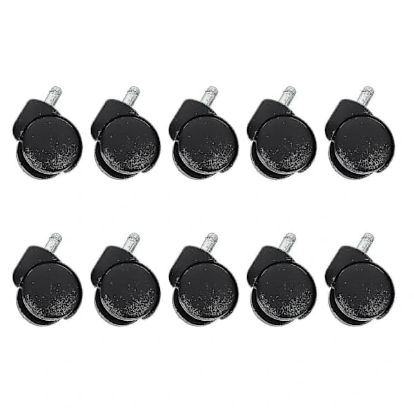 NA/50mm Kontorstols Hjul - Sæt med 10 - Sort