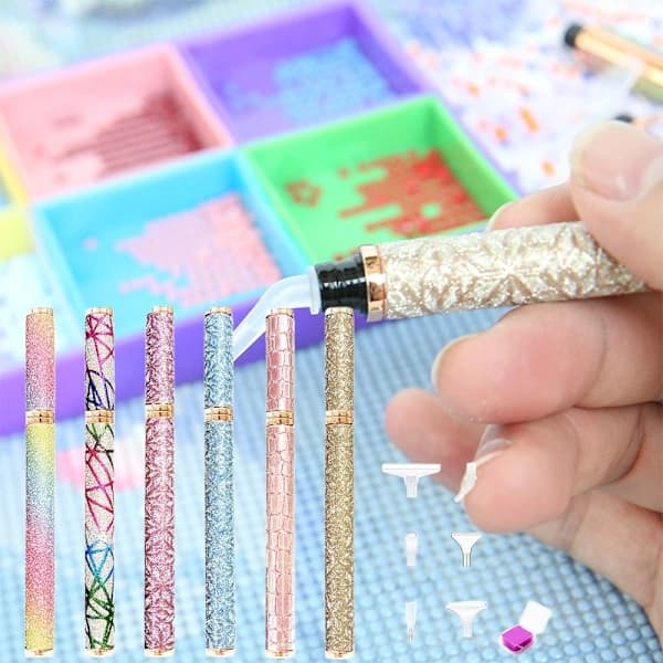 Glitter Diamantmaleri Pennepunkt Borepenner STYLEF STYLEF StyleF