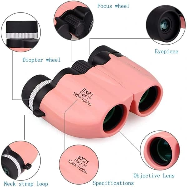 SV26 Binoculars for Kids, 8x21 Compact and Lightweight, High Resolution
