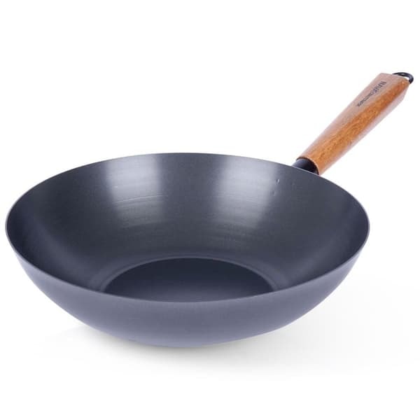 Wokpanna i kolstål med non-stick för asiatisk matlagning_NN