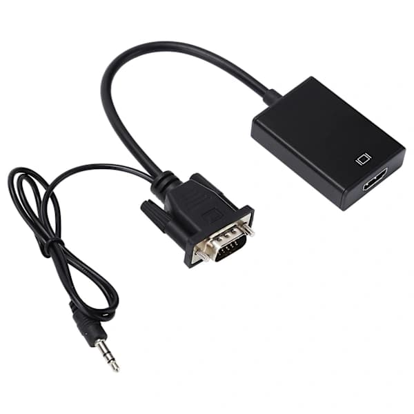 VGA-HD Multimedia Interface -sovitinkaapeli o-kaapelilla 1080P VGA-muunnin