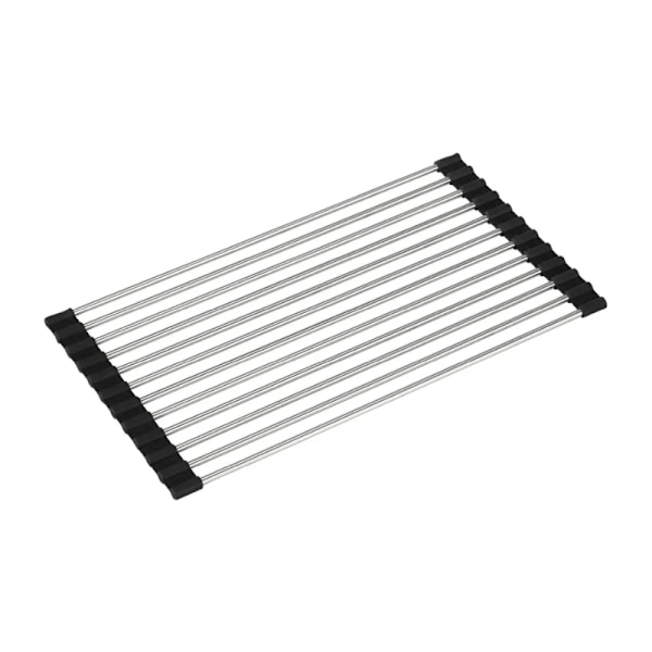 Foldable Rollable Dish Rack in Stainless Steel 360 2-Pack