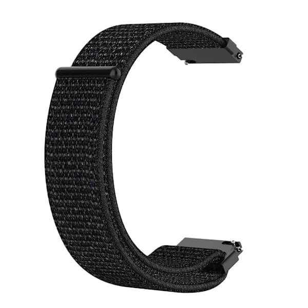 Nylonarmbånd med velcro - Sort (20 mm) 10