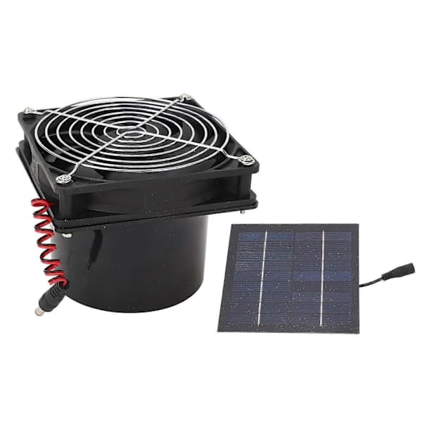 Solcelledrevet Vifte Effektiv Varmeavledning Ventilasjon 50W Solcellepanel Vifte Kit 512V