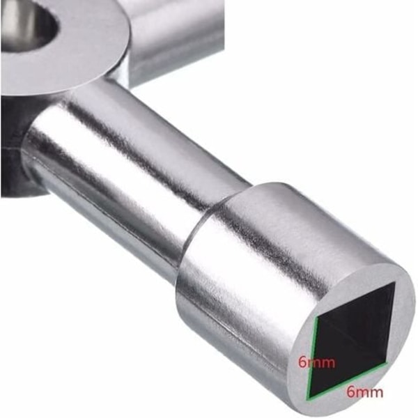 Multifunktionsnyckel 4-vägs för elektrisk vattendörr, gasmätare, skåp, nyckelöppning (silver)/NC/