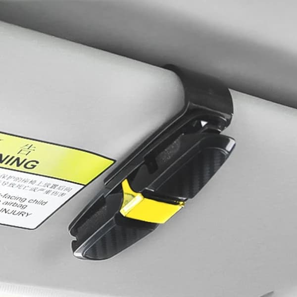 2 STK Bilbrilleclips Solbrilleholder SORT Sort