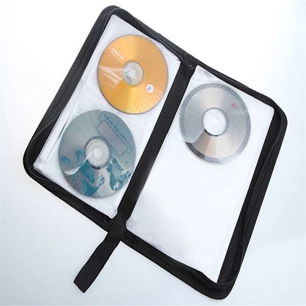 CD-mappe til 80 CD'er/DVD'er/Blu-ray Robust konstruktionsetui Opbevaringsholder Organizer Grøn