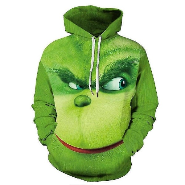 Grinch Hættetrøje til Børn 7-14 År - WELLNGS 11-12 År B/NT/