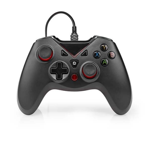 Spilcontroller | USB Type-A | USB strøm | PC | Antal knapper: 12 | Kabellængde: 1.60 m | Sort_NN