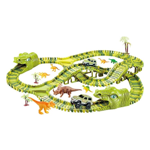 Stor Bilbane til Børn - Dinosaur Grön Green