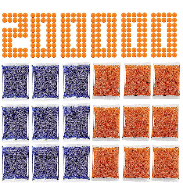 /NN/TS-Gelkulor Blaster Ammo Splat Gun Refill (7-8 mm, 20-pack, 8000 stycken per förpackning) kompatibel med Splatter Gall Gun -z