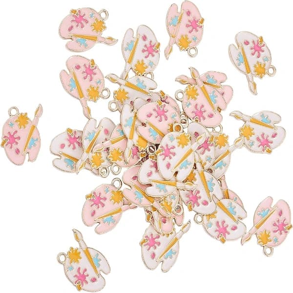 40 st Berlocker Palett Charm Målare Berlocker SET