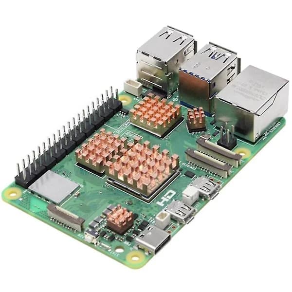 Køleplade til Raspberry Pi5 Kobber Termisk Køleplade Chip Termisk Køleplade med Selvklæbende Bagside CPU Hukommelsesplads Køleplade