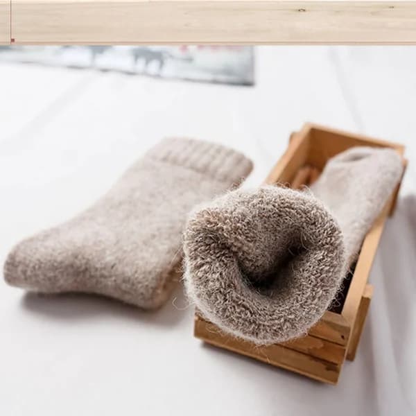 Termiske lange strømper Cashmere uldstrømper BLÅ blå