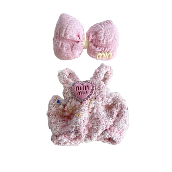 /NC/ Toisen sukupolven Labubu-nuken vaatteet Vain vaatteet Sokkolaatikko Tarvikkeet Haalari Tuoksu Tyyli Istuvaan juhlaan Vaihto Zuan min pink  style jumpsuit set