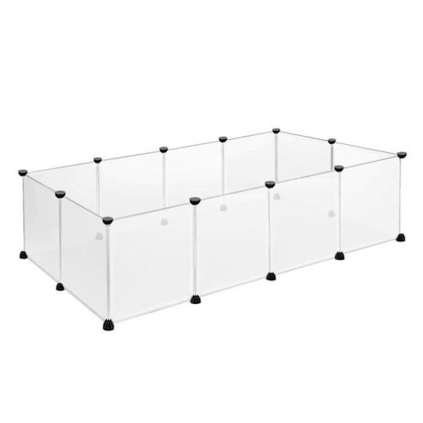 Plastdyreindhegning - UISEBRT - 145 x 75 x 48 cm - Uden dør - Marsvin - Hvid Hvid/NT/