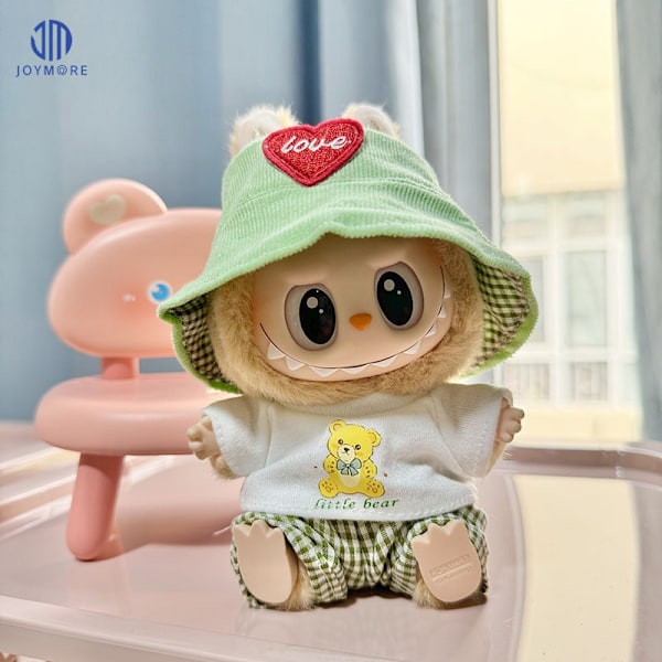 /NC/POP MART Labubu Macaron Leksak Have a Seat Labubu Klädset och Tillbehör Labubu Kläder 17cm Designers 5