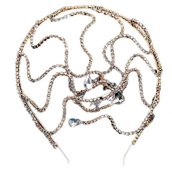 Strass Orm Hårband Bröllop Hårband Medusa Hårband Orm Huvudkedja Guld Guld