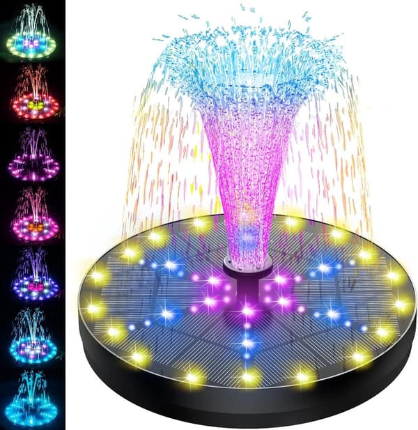 Solarfontene med 60 LED-lys