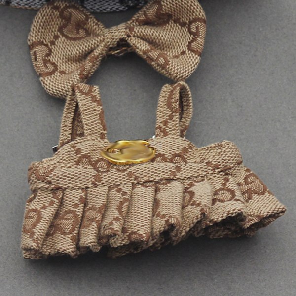 /NC/Labubu Kläder Klänning Labubu Märkeskläder Outfit 17cm Plyschdocka Liten Doft Vind Rem Klänningsset Labubu Kläder #8