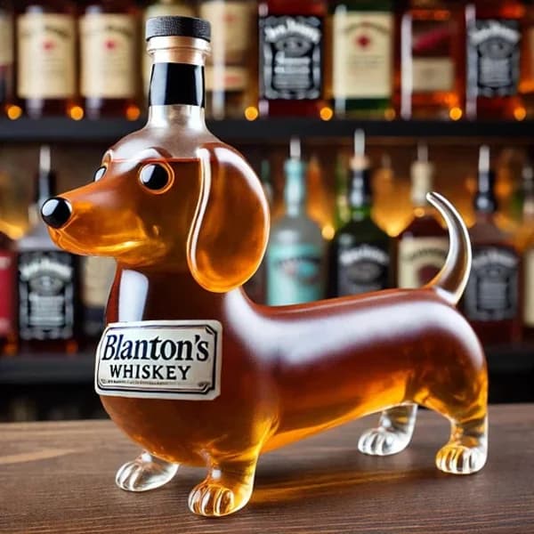 Glassflaske for whisky - Utformet som en sjarmerende dachs E
