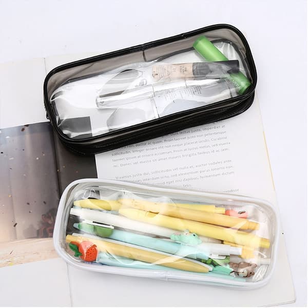Transparent PVC-penal, stor kapasitet, hvit