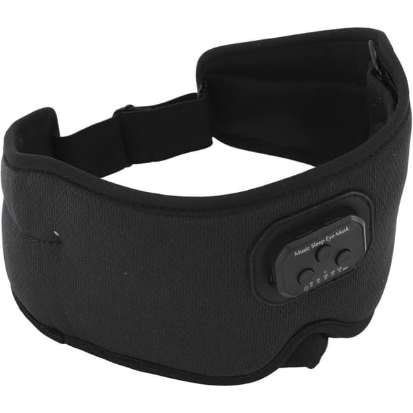 3D Sömnmask Bluetooth Sovhörlurar Svart