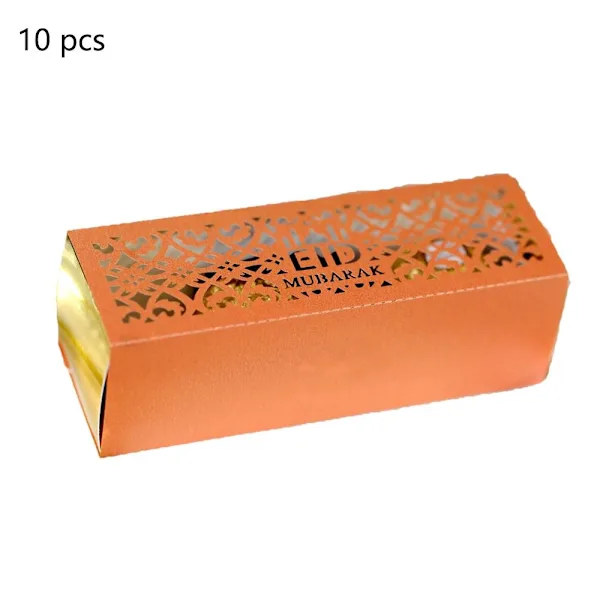10 st Eid Mubarak Godisaskar Ramadan Godispåse ORANGE