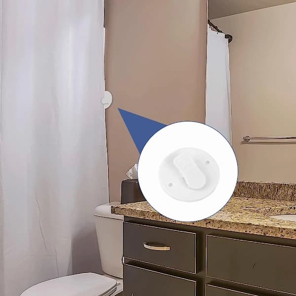 8 st duschdraperiklämmor Badrumsgardin viktklämma vit