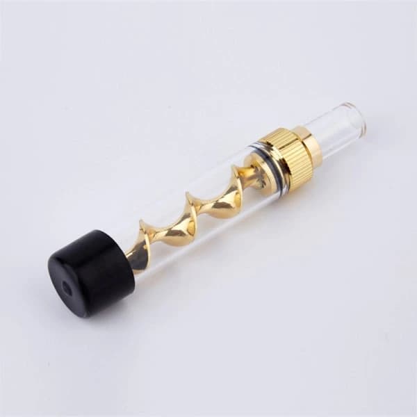 V12mini Twisty Glass Blunt Torrörspipa Glastillbehör Silver