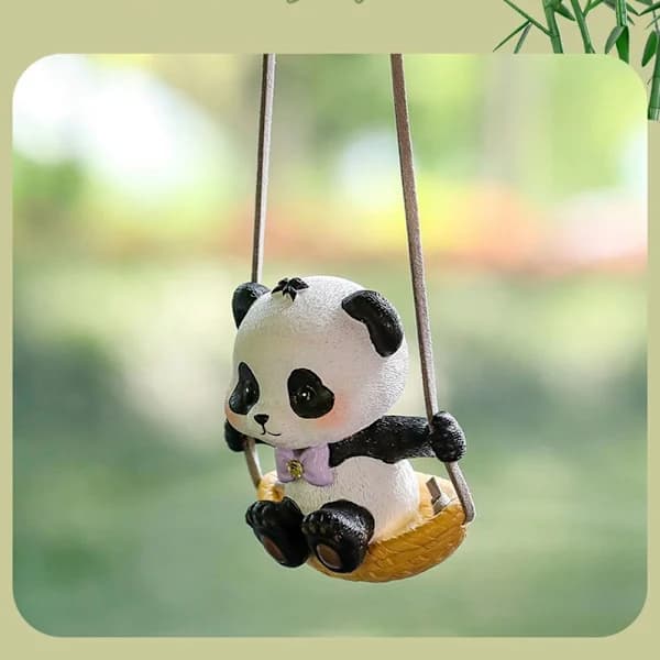 Panda bilpynt bildekorasjon Auto bakspeil hengende