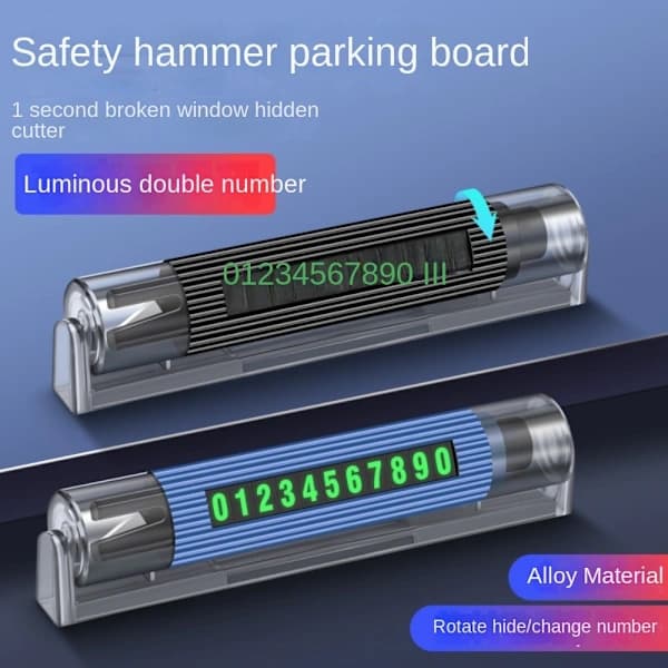 Bilsikkerhedshammer Emergency Glass Breaker GRÅ Grå