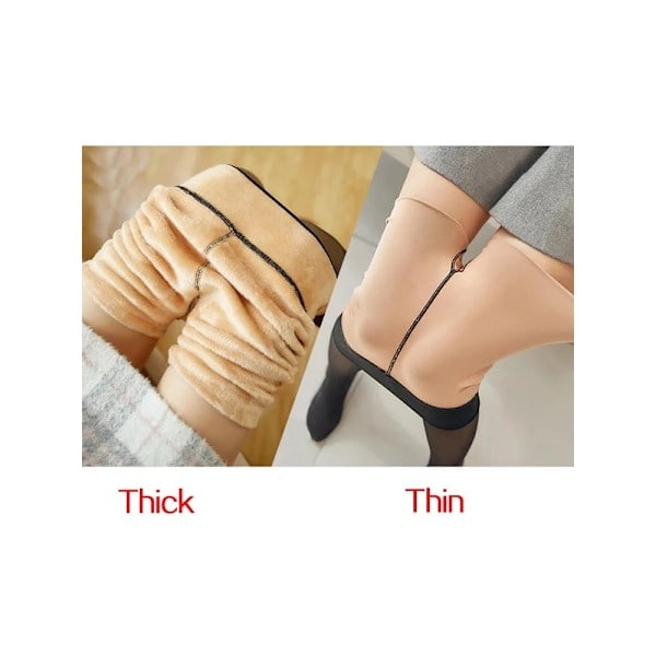 Kvinna Termiske Tights Sexet Gennemsigtig Fleece Leggings Strømpebukser Slanke Vinter Varme Tykke Fløjlsstrømper Kvinders Gadebukser Gul Fod Tyk 220g