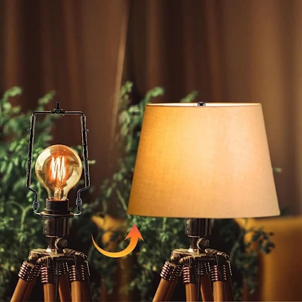 Lampe Harpe Holder Kit Lampeskærm Beslag SORT sort