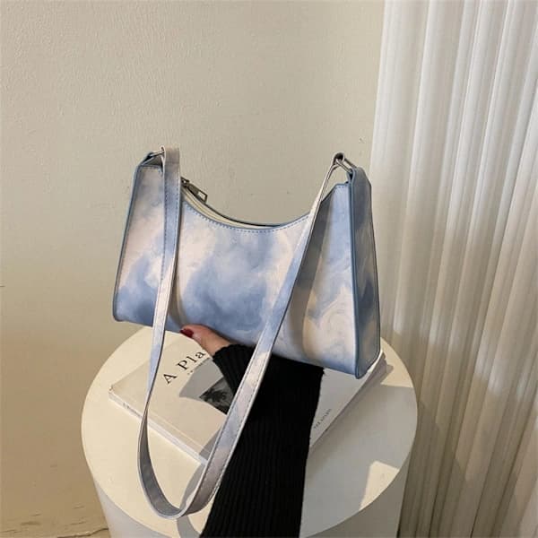 PU Läder Väska Tote Bag MÖRKBLÅ Mörkblå