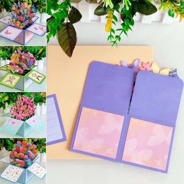 3D Pop-up Bukett Pappblomster 4 4