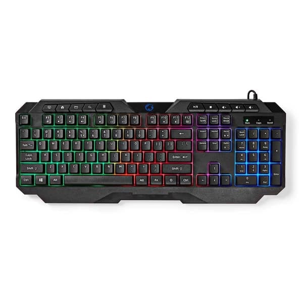Langallinen pelinäppäimistö | USB Type-A | Kalvonäppäimet | LED | QWERTY | US-asettelu | USB-virta | Virtajohdon pituus: 1,30 m | Multimedia_NN