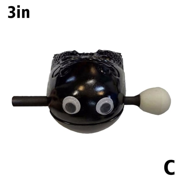 Fisk Trä Trumma Stress Relief Ornamental Bön Meditation Knock 3in black one-size