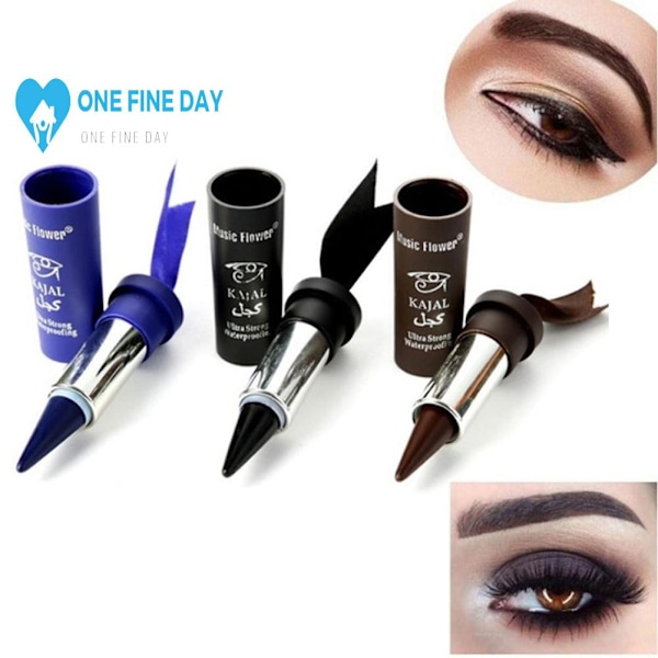 Smoky Women Kajal Eyes Solid Eyeliner Svart Tjock Ögon Gel Penna Liner Bold Z2X0 army green one-size