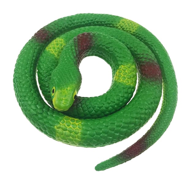 Realistic Snake - Fake Rubber Toy Joke Prank April Fool's - 75cm green one-size