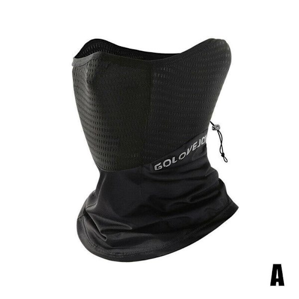 Halsgaiter Bandana Pannband Outdoor Mens Snoods Scarf dammskyddad black One-size