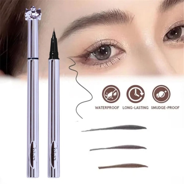 Biya Flytande Vattenfast Ögonbrynspenna Är Mycket Fin, Vattenfast Eyeliner Lätt att Sudda För Varje Vilt E3r1 101 # gray brown 800mg